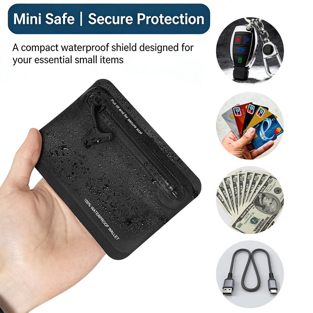 100% Waterproof Zipper Coin Pu - Leather Edc. Carry Pouch recensie en prijs