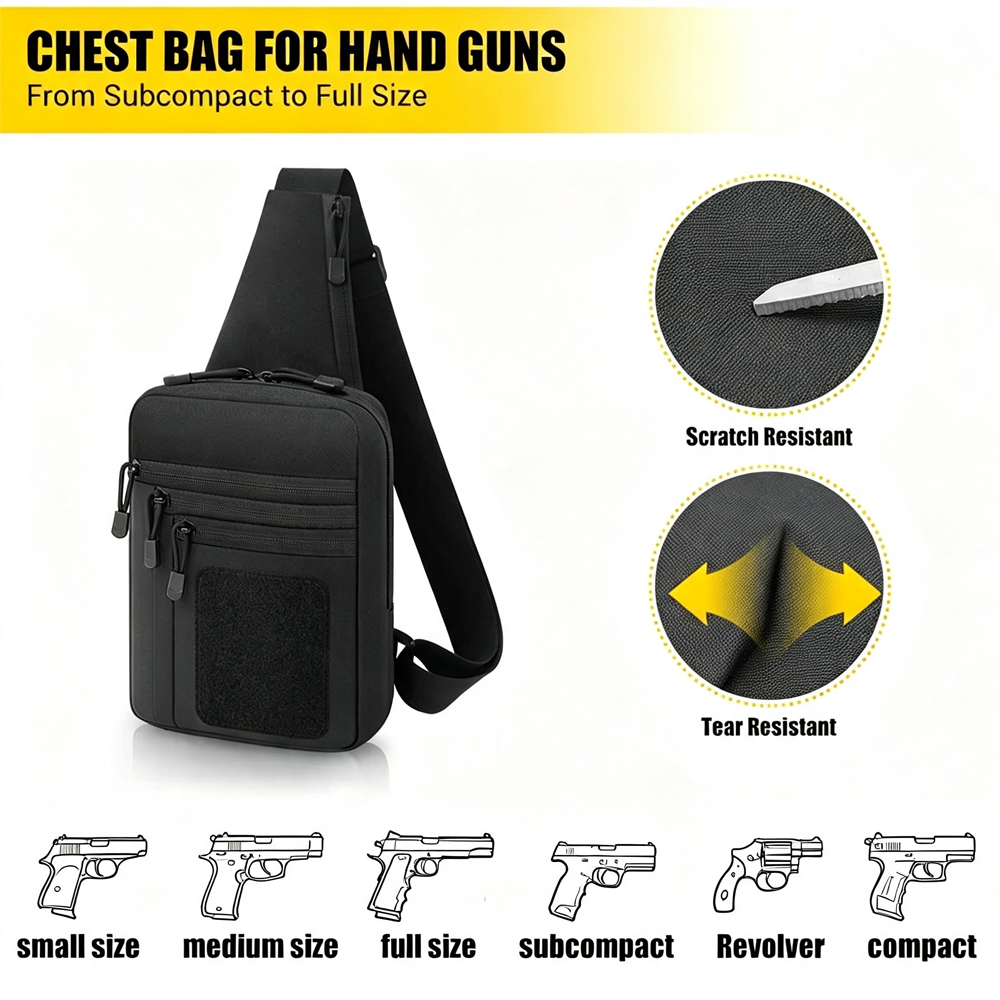 Concealed Carry Chest Gun Bag  - Edc Carry Bag For Pistol recensie en prijs