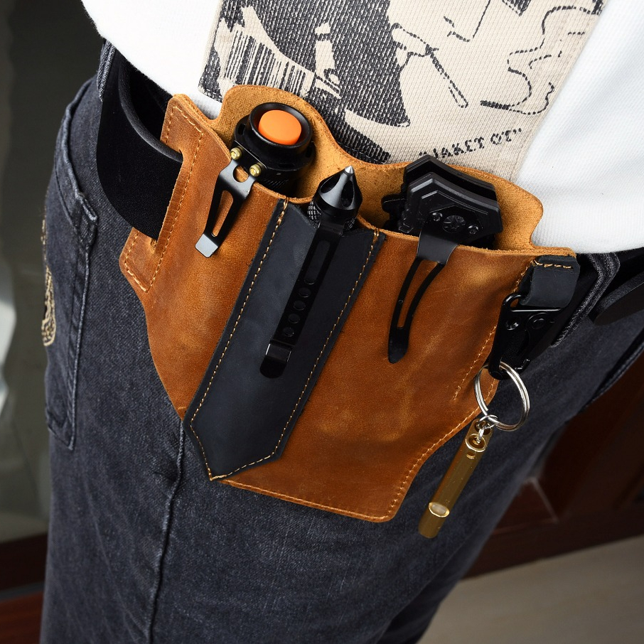 Men Travel Tactical Waist Bag  - Leather Edc. Carry Pouch recensie en prijs
