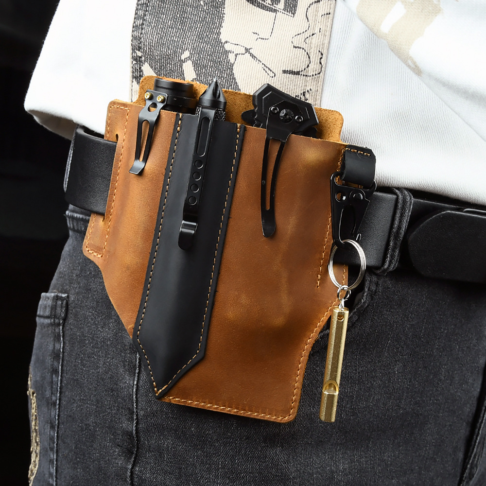 Men Travel Tactical Waist Bag  - Leather Edc. Carry Pouch recensie en prijs