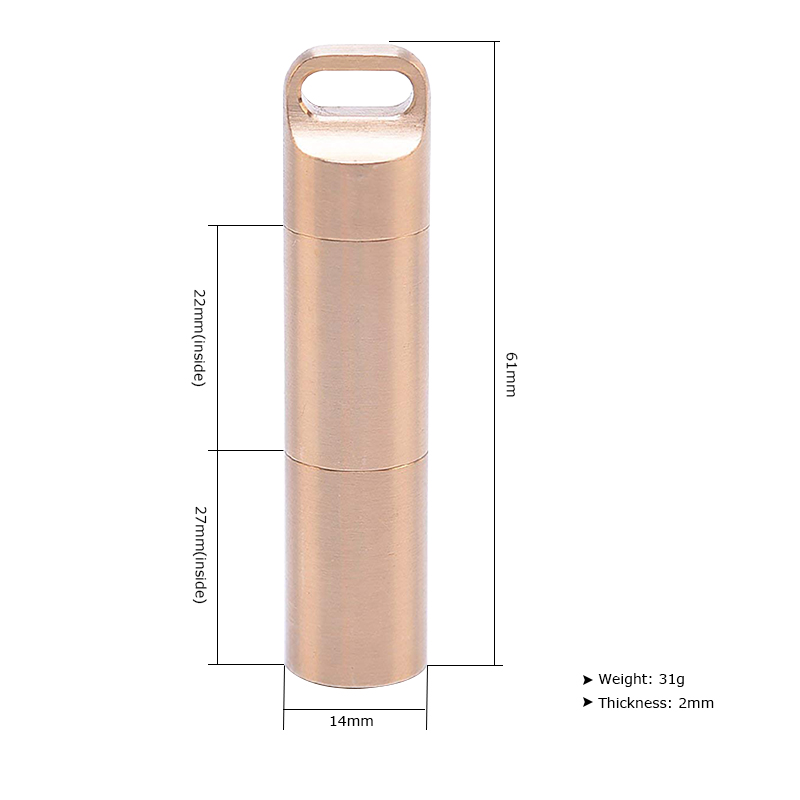 Waterproof Brass Airtight Wate - Pill Fob Capsule recensie en prijs