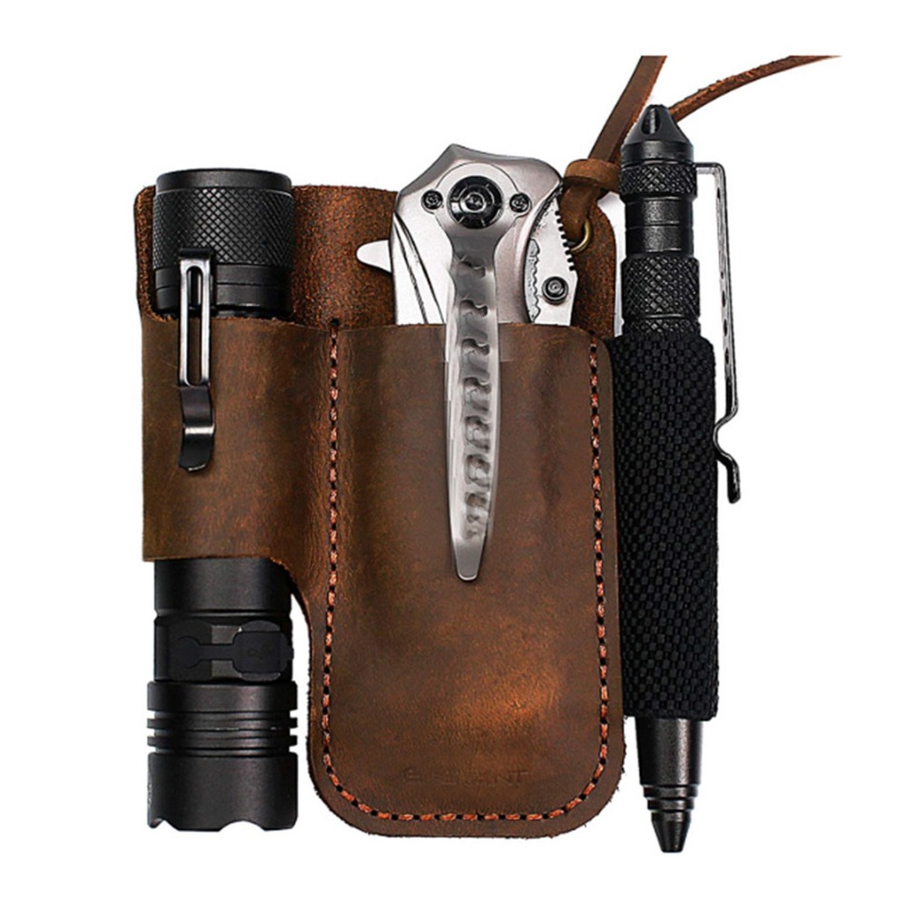 Durable Cowhide Leather Multit - Leather Edc. Carry Pouch recensie en prijs