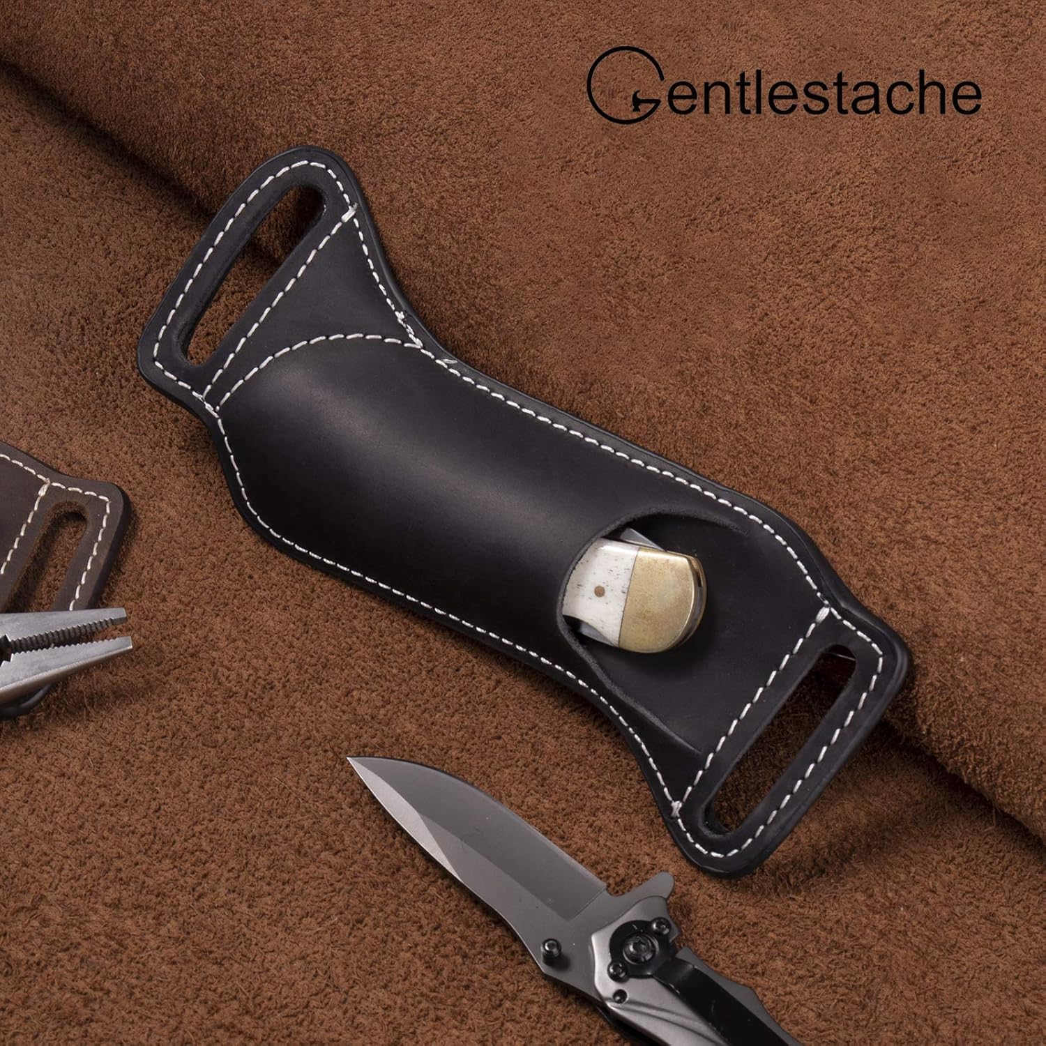 5 Inch Folding Knife Holster E - Leather Edc. Carry Pouch recensie en prijs