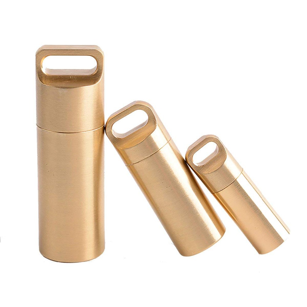Brass Airtight Watertight Stor - Pill Fob Capsule recensie en prijs