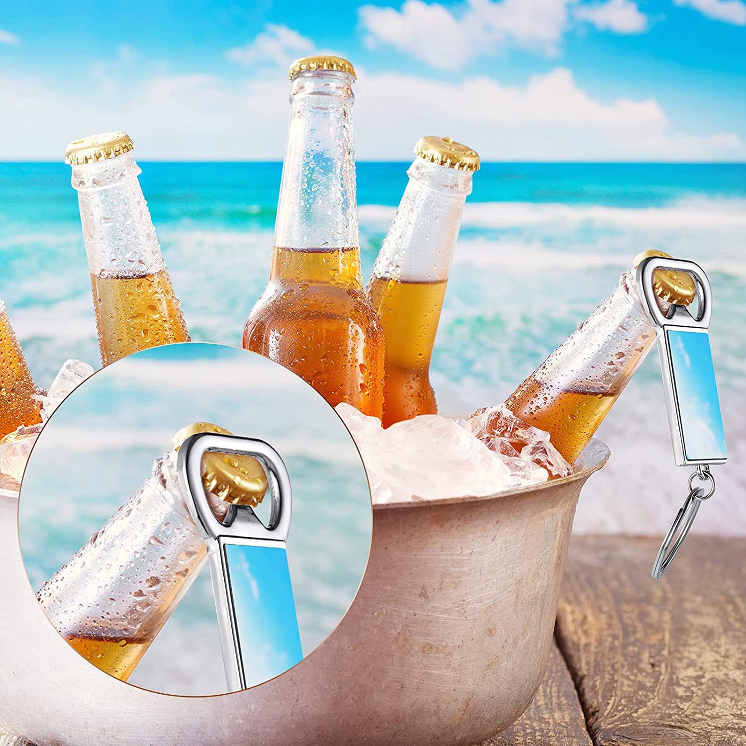 AED7-10 Pcs Sublimation Blank  - Bottle Opener Keyring recensie en prijs