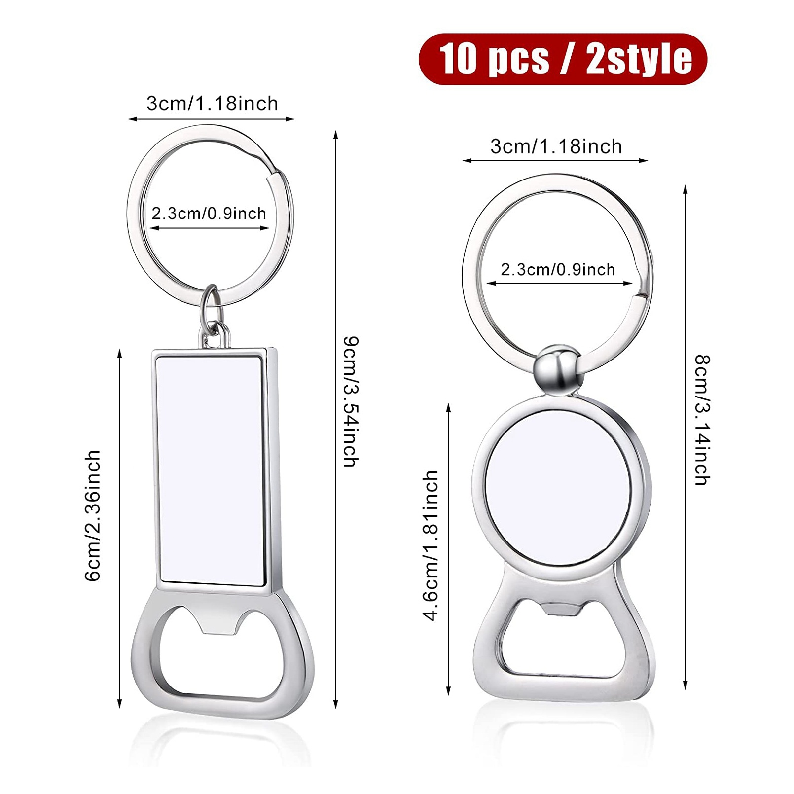 AED7-10 Pcs Sublimation Blank  - Bottle Opener Keyring recensie en prijs