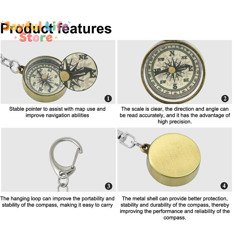 Hot Sale Climbing Equipment Ke - Compass Keychain Mini recensie en prijs