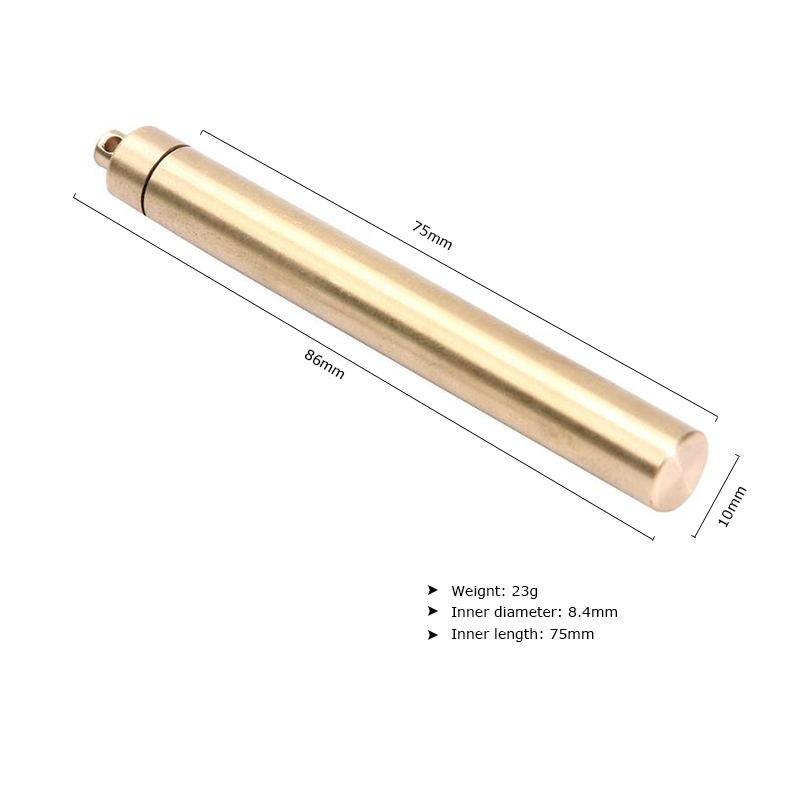 Brass Airtight Watertight Stor - Pill Fob Capsule recensie en prijs