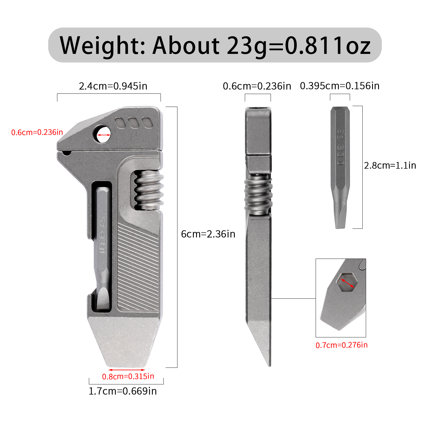 Titanium Alloy Mini EDC Multi  - Edc Gear Every Day Carry recensie en prijs